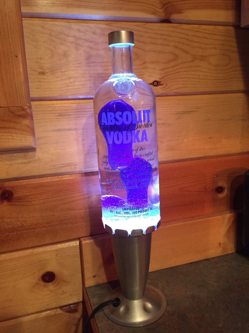 Custom Lava Lamp Light Absolut Vodka 1 liter Etsy