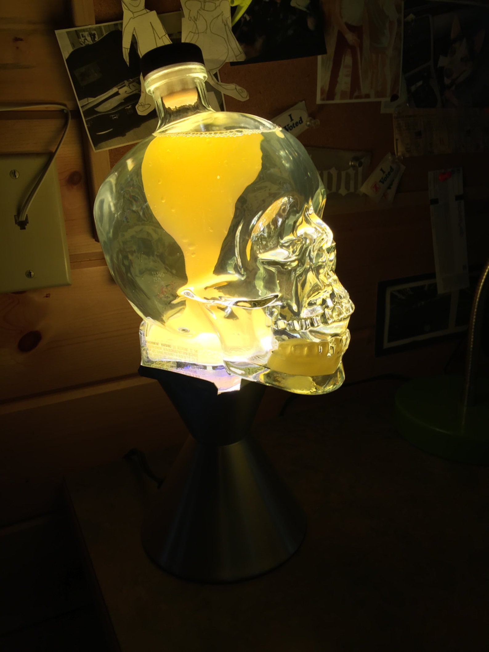 Custom Lava Lamp Light 1.75 Liter Crystal Head Vodka Skull Etsy