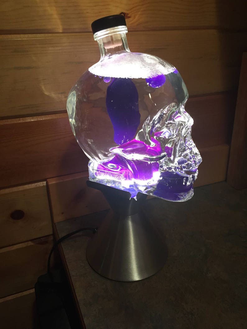 Custom Lava Lamp Light 1.75 Liter Crystal Head Vodka Skull Etsy