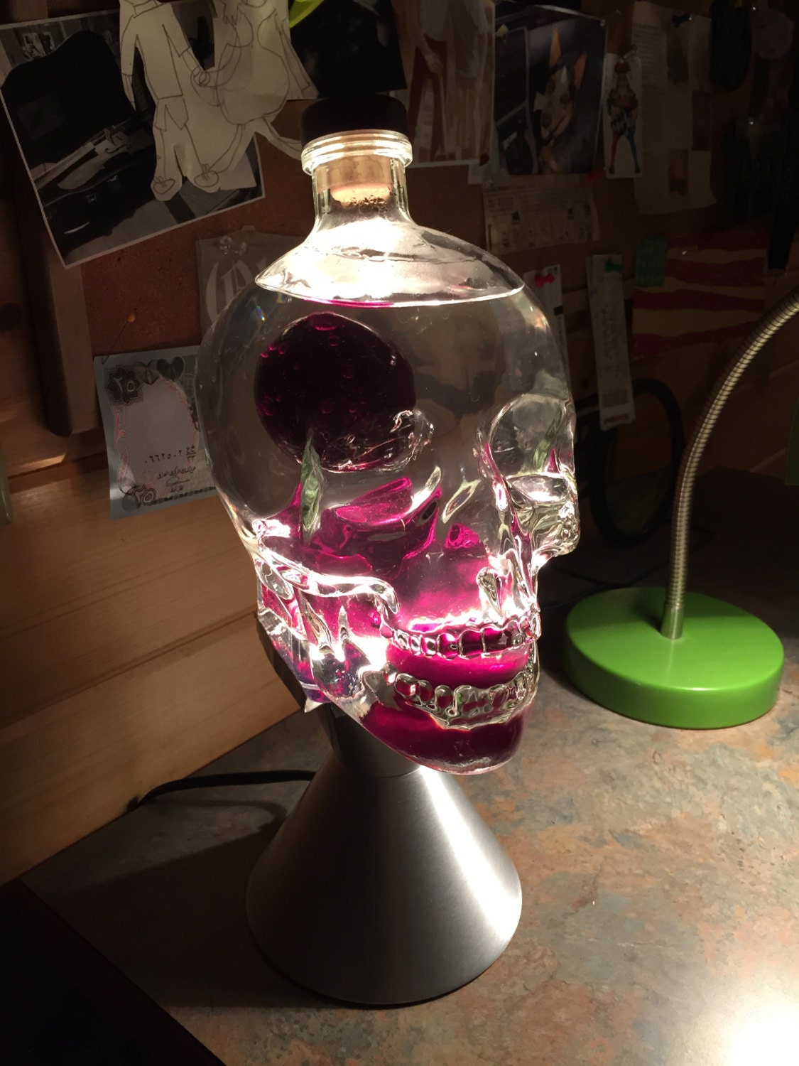 Custom Lava Lamp Light 1.75 Liter Crystal Head Vodka Skull Etsy