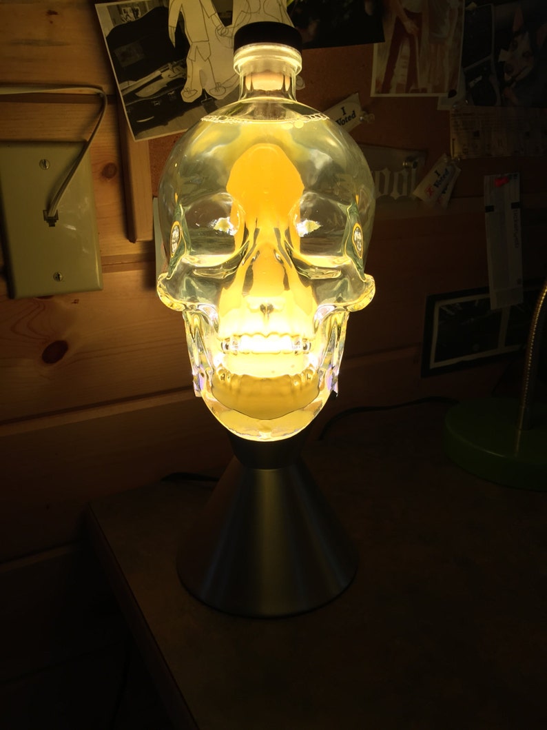 Custom Lava Lamp Light 1.75 Liter Crystal Head Vodka Skull Etsy