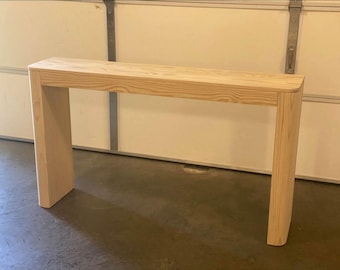 Mesa de madera maciza de estilo rústico moderno / Banco de entrada rústico