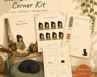 Calm Down Corner Kit Printable – Classroom Calming Posters and Coping Cards