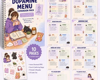 Dopamine Menu Expansion Pack – 10 Extra Printable Pages