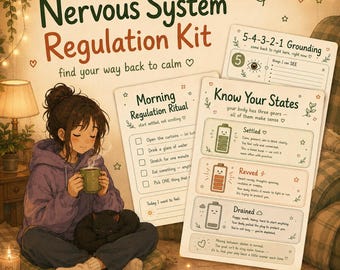 Nervous System Regulation Workbook – 12 Gentle Printable Reset Pages
