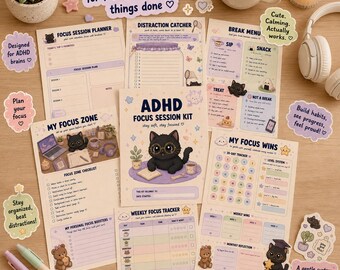 ADHD Focus Session Kit – Printable Study & Deep Work Companion