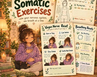 Somatic Exercises Printable – Nervous System Reset Workbook, 8 Gentle Pages
