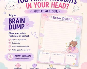 ADHD Brain Dump Printable – Worksheets to Clear Your Mind