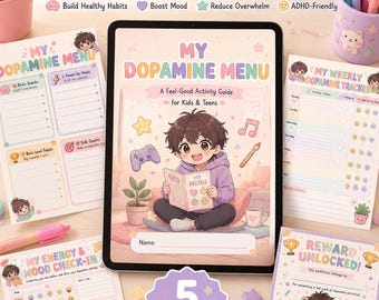 Dopamine Menu for Kids & Teens – Printable ADHD Activity Pages