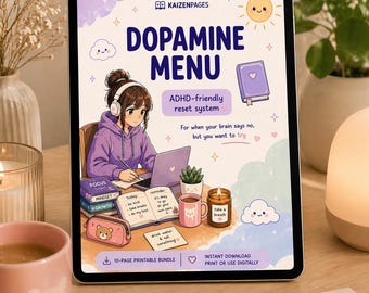 ADHD Dopamine Menu Printable – Gentle Reset for Low Energy Days