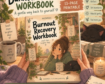 Burnout Recovery Workbook Printable | Nervous System Reset Journal for Women | Instant Download PDF