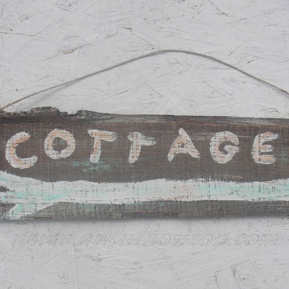 Country Cottage Arrow Sign Primitive Folk Art Junk Gypsy Boho 50