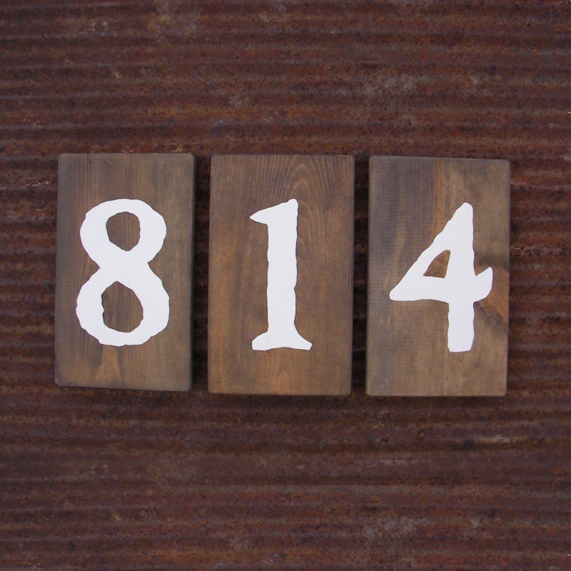 Large Wood House Numbers Rustic Farmhouse Home Address Numbers Etsy