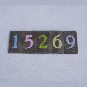 Barnwood Wood House Numbers Primitive Folk Art Numbers House Accessory ...