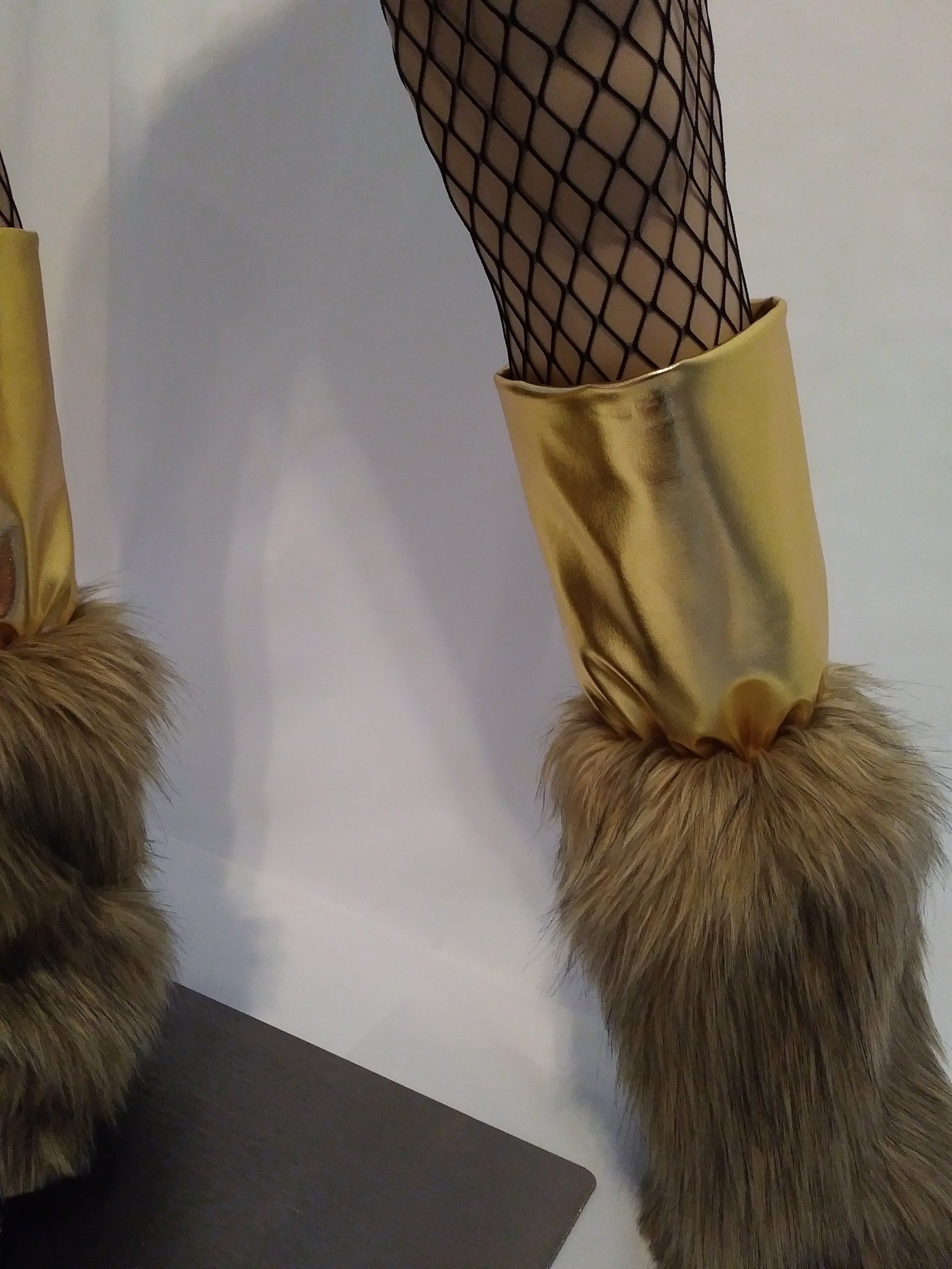 Baby Gold Faux Fur Leg Warmers Etsy