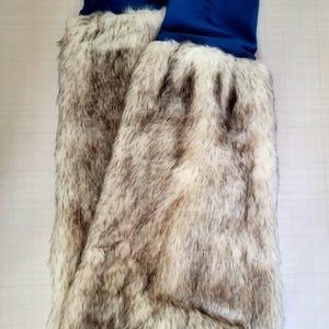 Faux Wolf Print Leg Warmers