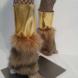 Baby Gold Faux Fur Leg Warmers