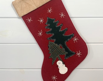 Personalized Christmas Stocking, Rustic Christmas Stocking, Snowman Stocking, Rustic Christmas, Family Christmas Stocking, Cabin Christmas