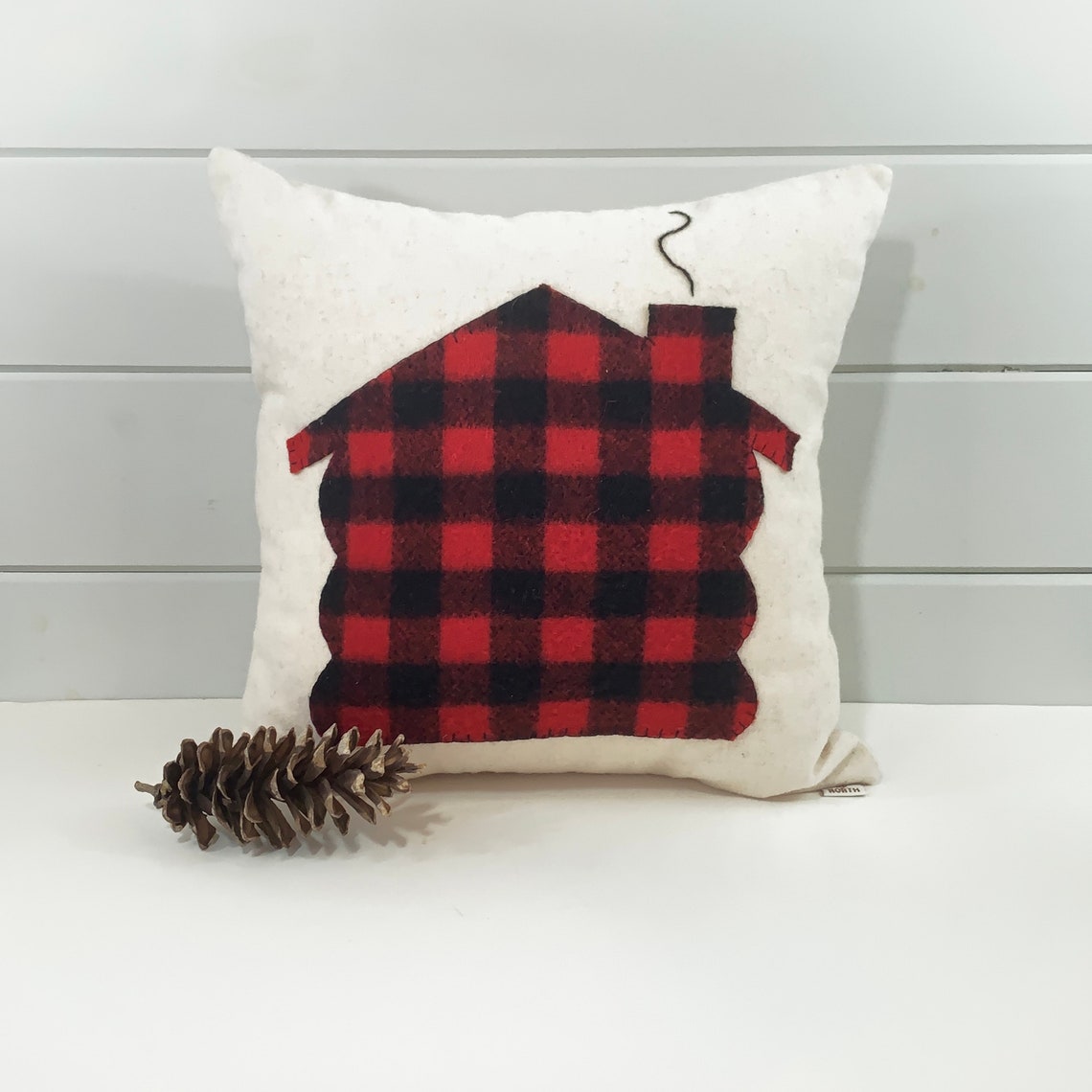 Cabin Pillow Log Cabin Pillow Rustic Home Decor Buffalo Etsy