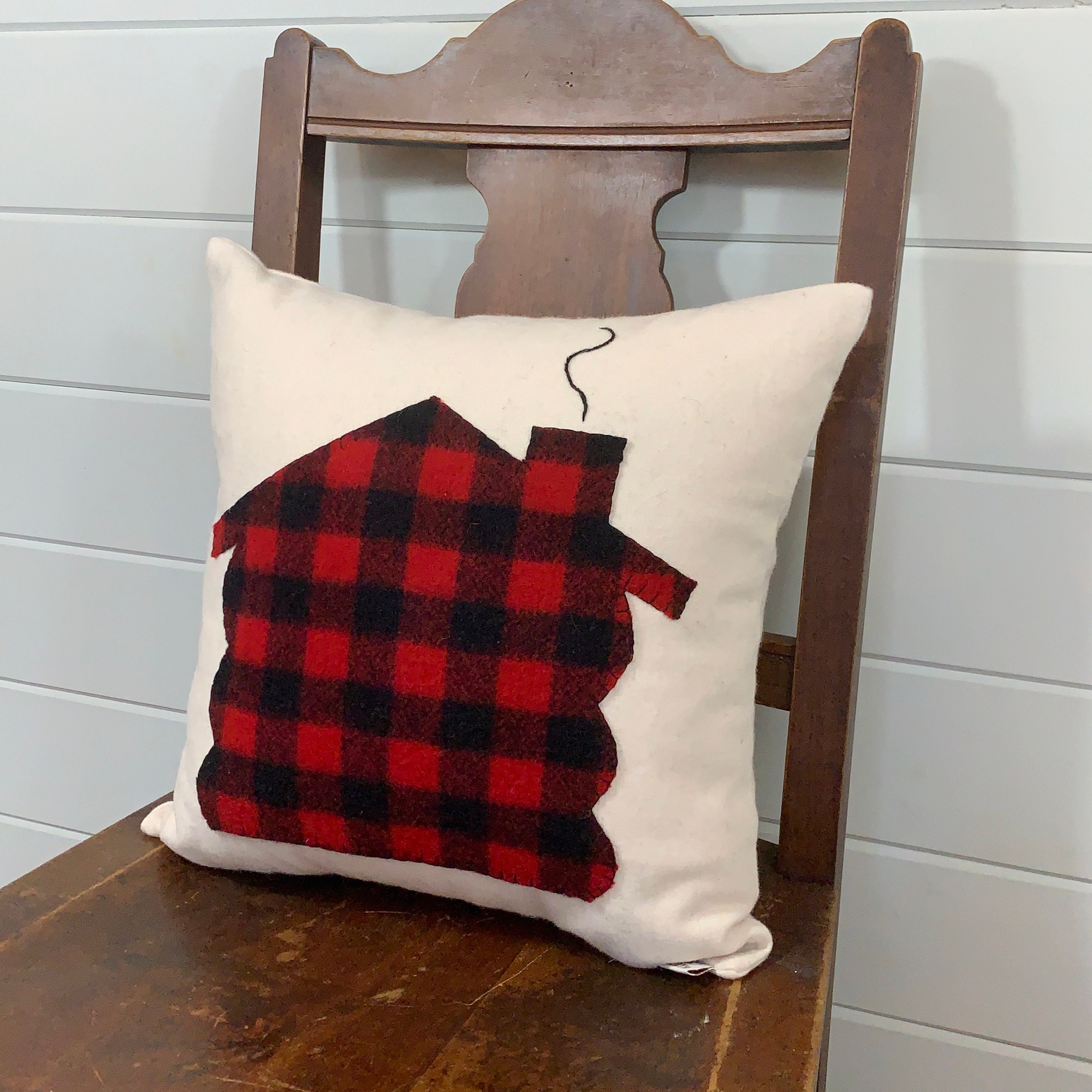 Cabin Pillow Log Cabin Pillow Rustic Home Decor Buffalo Etsy