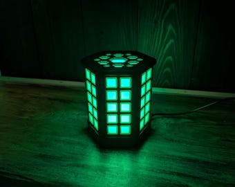 Hex Squared - a Geometric USB-C Mood Lamp, Portable LED Ambience Lamp, Gamer Room Decor