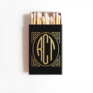 Matchbox Wedding Favors Art Deco Wedding Favors Monogram Matches Art Deco Wedding Gifts for Guests Personalized Matchbooks Etsy Registry