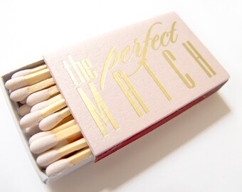 The Perfect Match Wedding Matchbook Personalized Wedding Etsy Matchbooks Wedding Matchbook Wedding Favors Engagement Party Favors