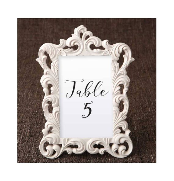 White Picture Frames 25 Set Size 4 X 6 Baroque Table Number Frame Wedding Favors Party Favor Victorian Bridal Shower