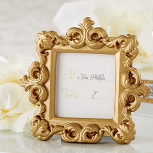 Framestyles Mini Picture Frame Antique Gold Finish 2.5”x3.5” Wedding Favor