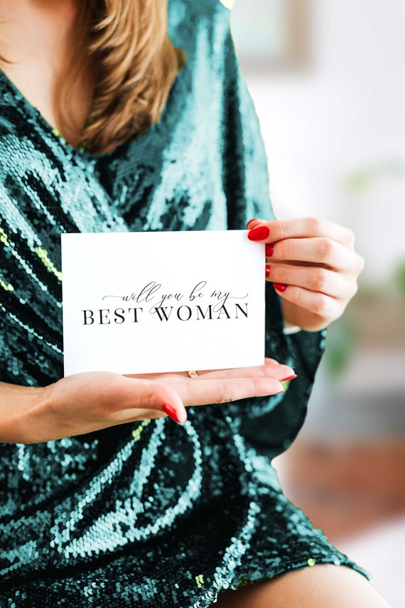 Will You Be My Best Woman Card Proposal Card for Best Woman Gift Proposal Card for Weddings Best Woman Wedding Gift Card Etsy UK