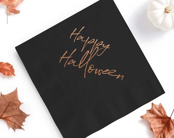 Happy Halloween Napkins Halloween Napkins Black Copper Halloween Party Napkins Kids Halloween Napkins Children Halloween Party Favors Fun