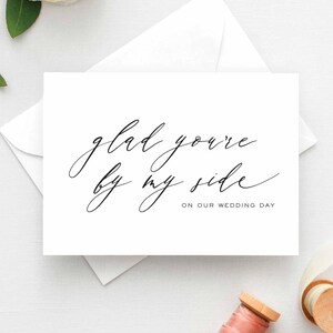 Tarjeta de agradecimiento para dama de honor: regalo minimalista para una boda imagen 2