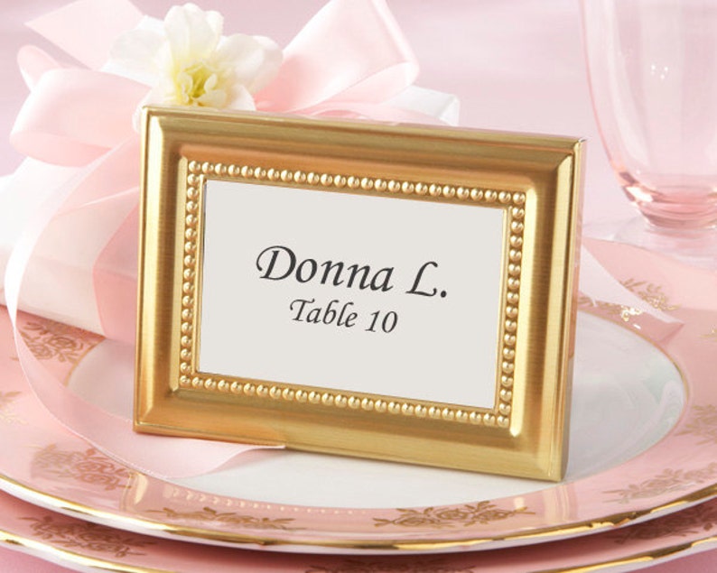 Gold Picture Frames Place Card Holders Wedding Favors Etsy