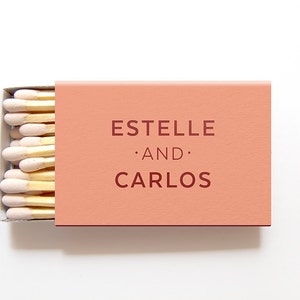 Personalized Match Custom Matches Wedding Matchbox Bridal Shower Favors Guests Matchboxes Favor Anniversary Gift Minimalist