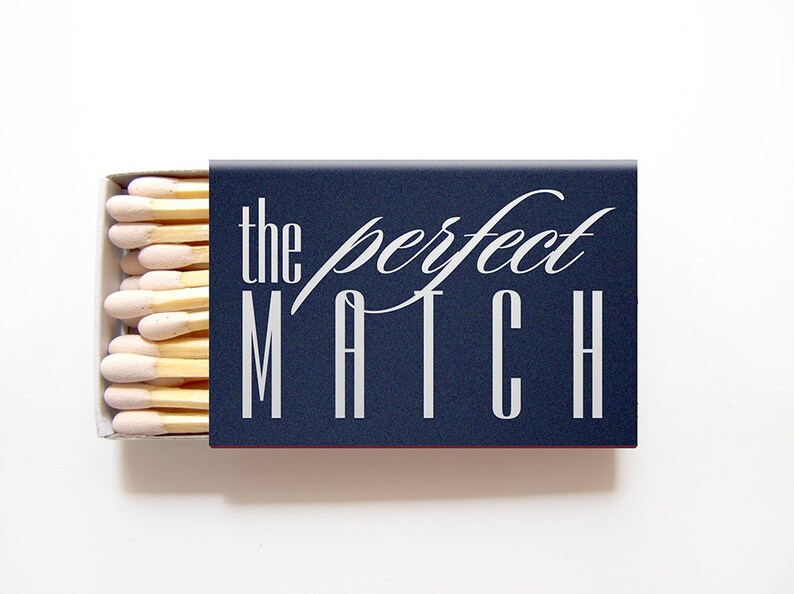 Matchbox Wedding Favors The Perfect Match Matchboxes Custom Etsy