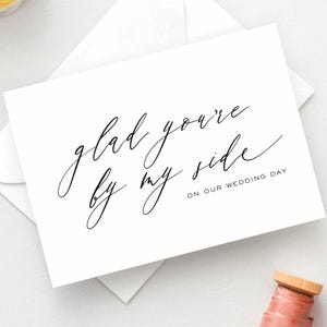 Tarjeta de agradecimiento para dama de honor: regalo minimalista para una boda imagen 1