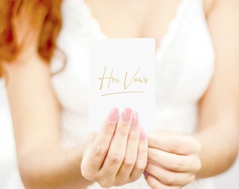 Her Vows White Vow Book White and Gold Her Vow Book Wedding Vows Book Brides Gift