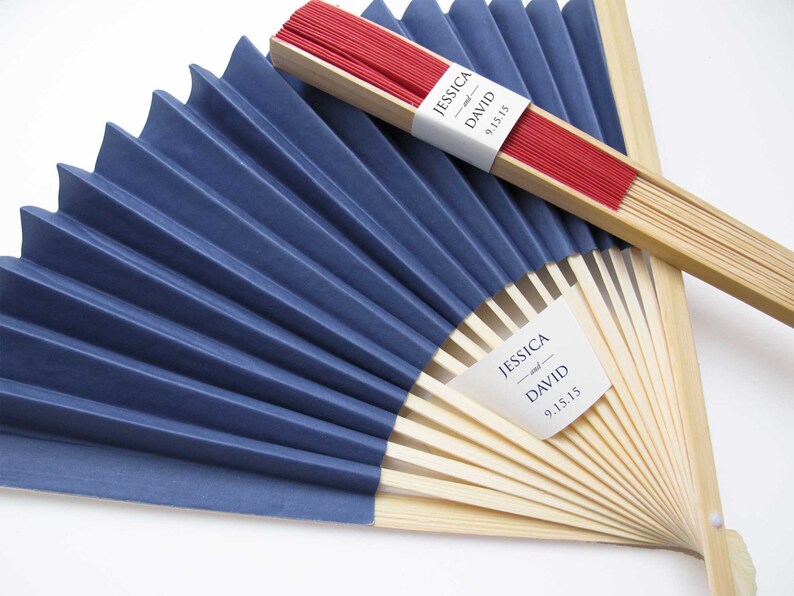 Personalized Fans 25 Set Paper Fan Wedding Favors Party Etsy