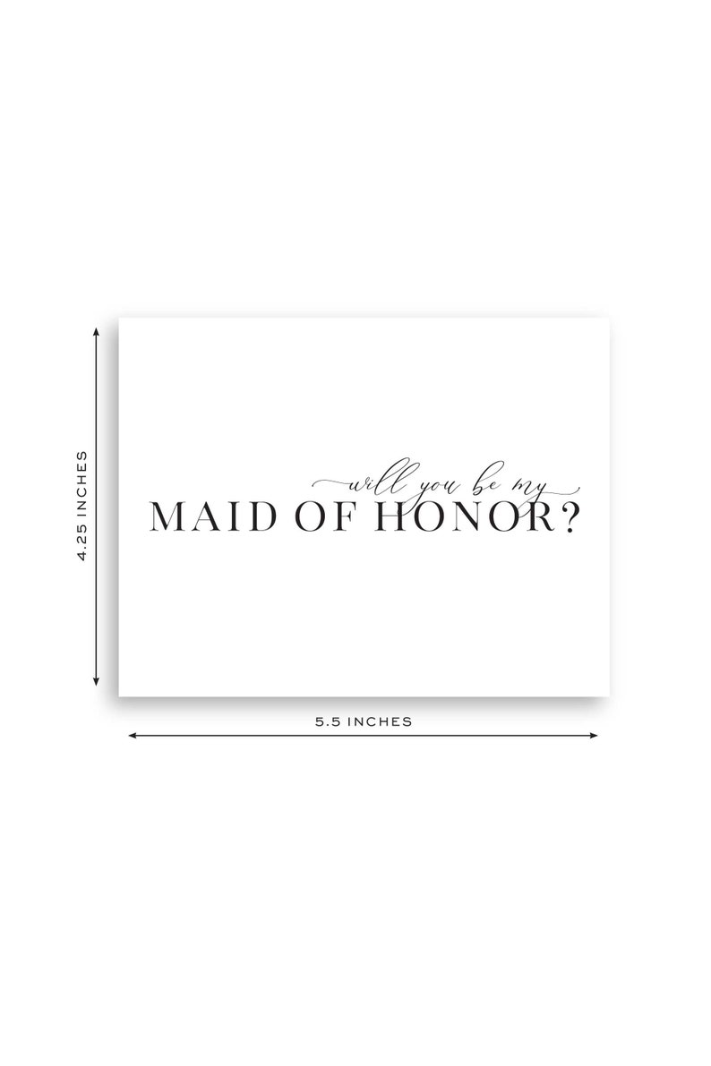Maid of Honor cards from Etsy