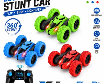 Remote Control Car for Kids 4WD RC Vehicle 360 Flipping Stunts 2.4GHz Gift