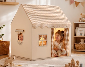 Kids Indoor Activity Playhouse Tent | Toddler Pretend Play House | Cozy Playroom Tent