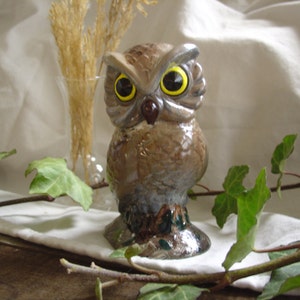 Owl Miniature Cement Statue Figurine Indoor Outdoor | Etsy