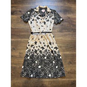 Vintage Joan Curtis Floral Print Dress