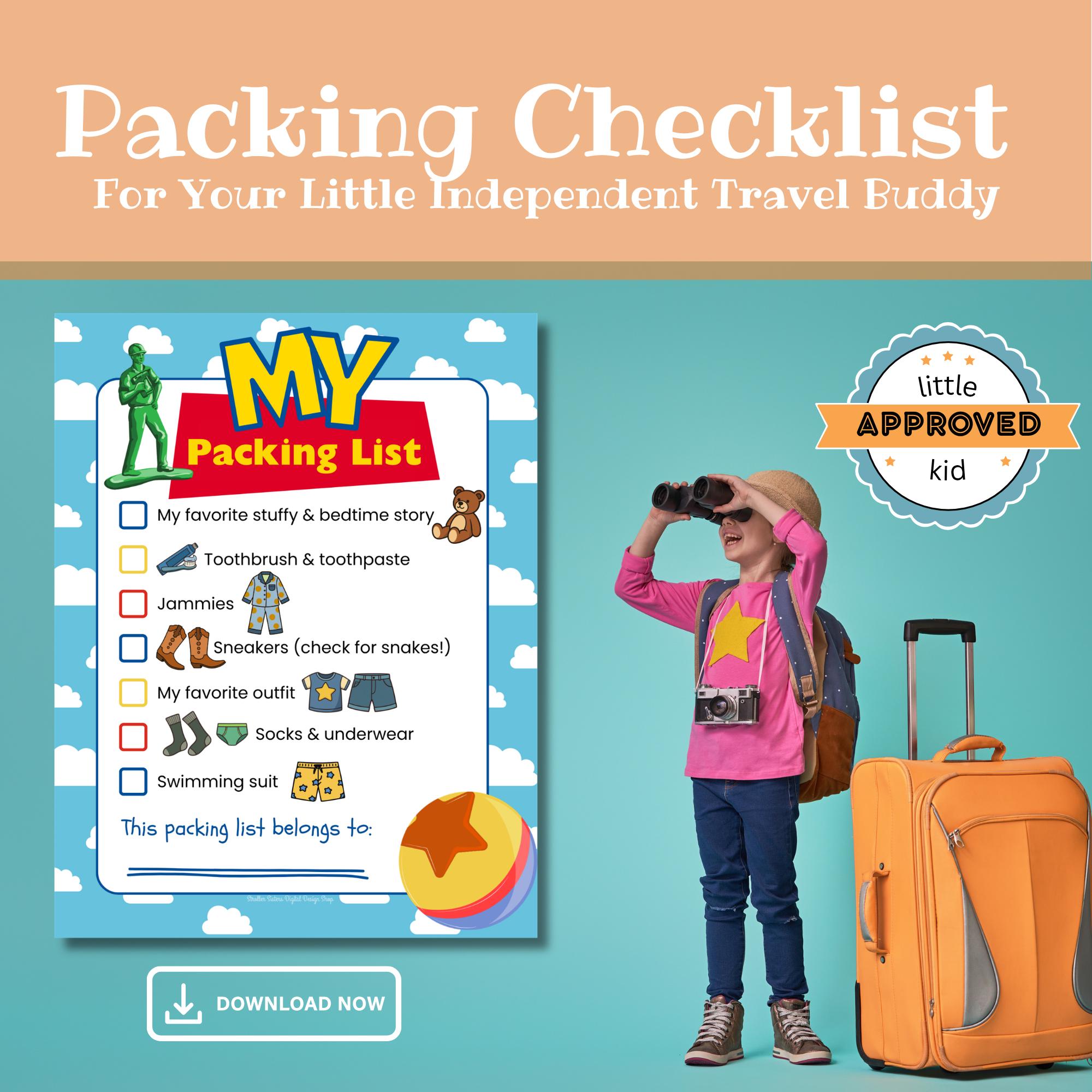 Kids Packing List Printable | Space Cowboy Adventure Checklist | Disney ...
