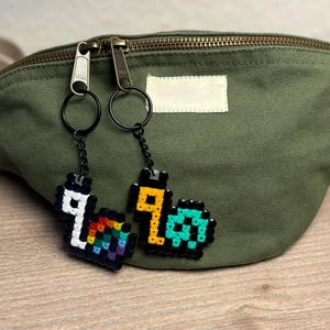 Bügelperlen - Pixel Art - Schlüsselanhänger - Schnecke - Versch. Farben