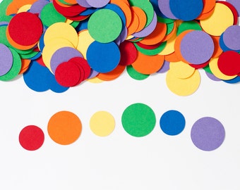 Rainbow Circle Confetti, 200 Pieces, Customize Colors!