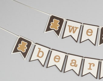 We Can Bearly Wait Teddy Bear Baby Shower Banner