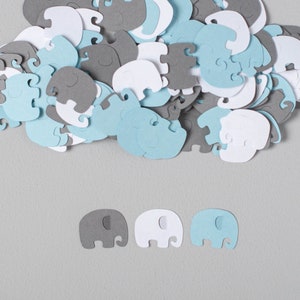 Customizable Blue Elephant Baby Shower Confetti for Boys - 200 Pieces