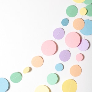 Pastel Rainbow Baby Shower Garland - 14' - Customize Your Colors!