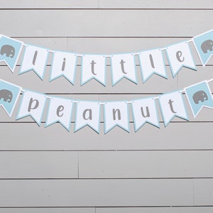 Blue Elephant Baby Shower Banner - Customize your colors!